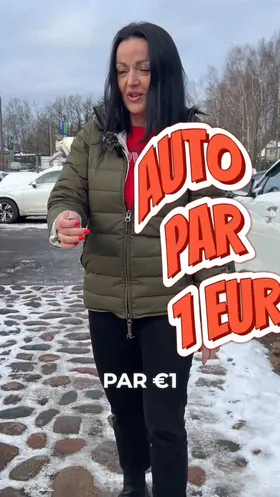 Raudas Auto TikTok video — Auto par 1 EUR